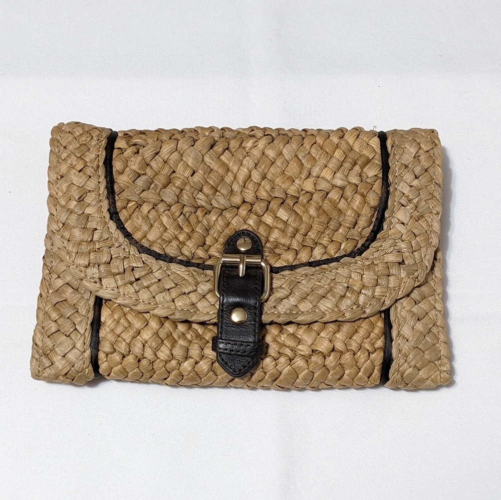 Felix Rey Straw Clutch Purse